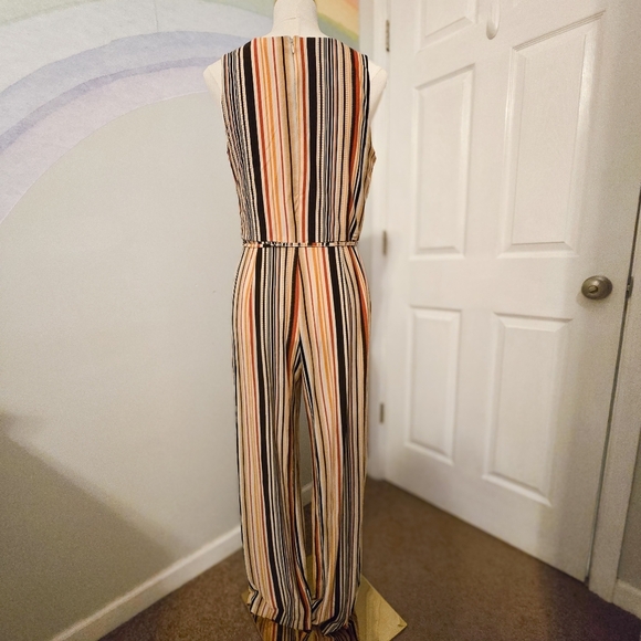 Cato | Medium | Orange Striped Jumpsuit - Picture 4 of 7